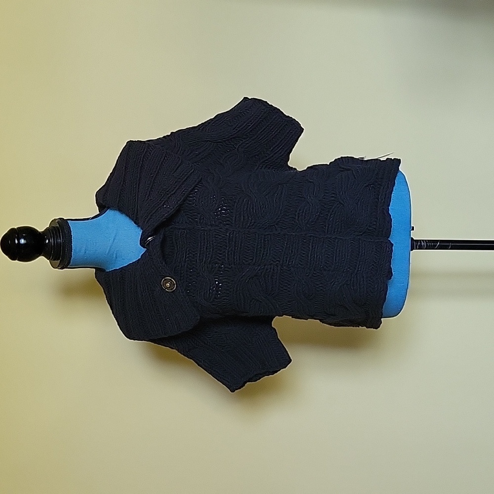 NWT SHAE Chunky Knit Black Short Sleeve Sweater